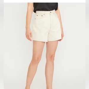 Everlane A Line Denim Shorts (Ecru)